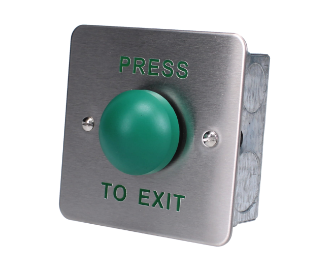 Press To Exit Green Dome Button
