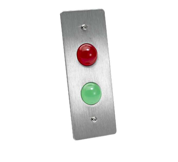 TLM range LED Indicator Plate 1 Gang SS Red Green  Flush