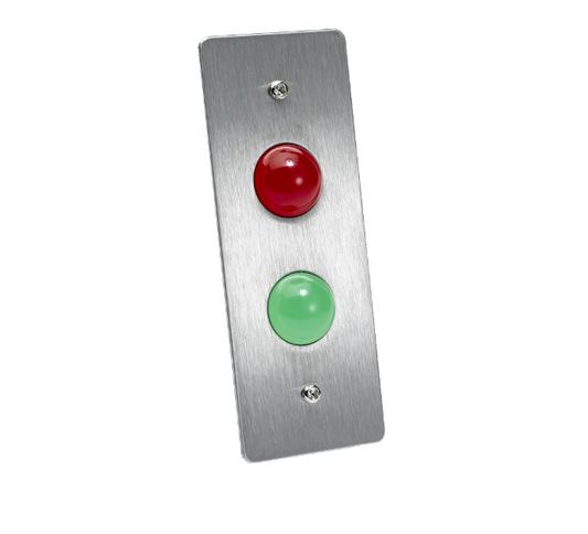 TLM range LED Indicator Plate 1 Gang SS Red Green  Flush