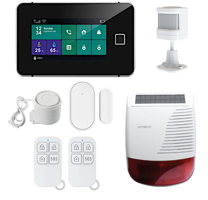 ALM5100 Smart Wi-Fi Alarm Kit With Fingerprint Sensor & External Sounder