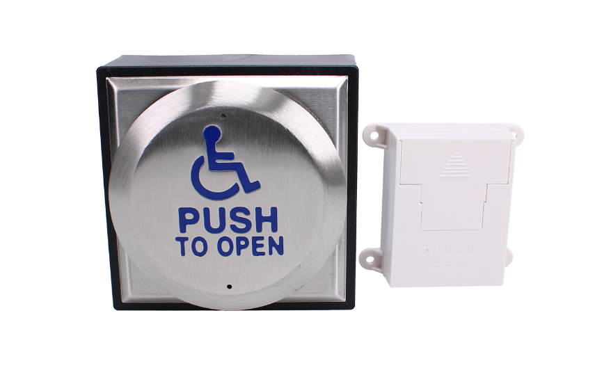 Wireless Exit Button Large Surface Disabled Logo