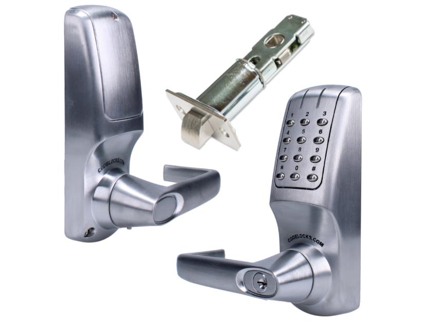 CL5040N Battery Operated Netcode Electronic Digital Lock Brushed Steel With Adjustable Latch