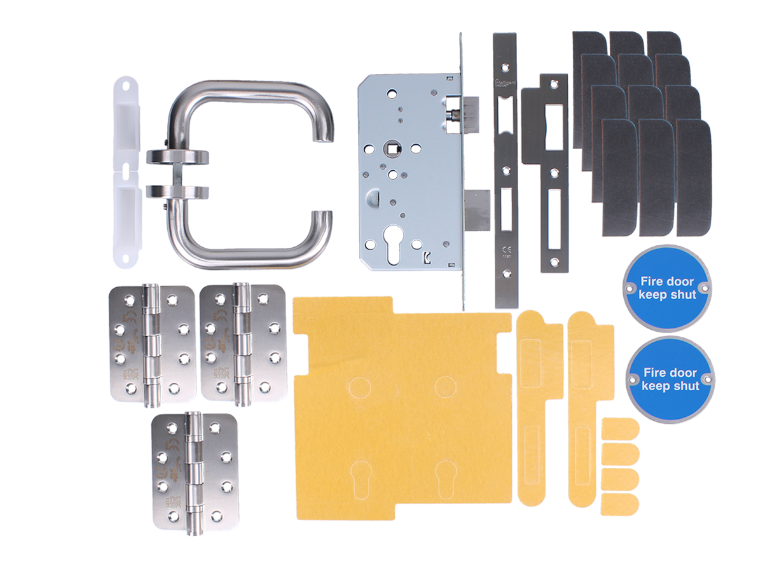 Fire Rated Door Pack Commercial DIN Latch Set CFP2