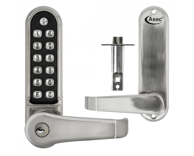 AS4300 Series Lever Operated Easy Code Change Digital Lock With Key Override & Optional Free Passage
