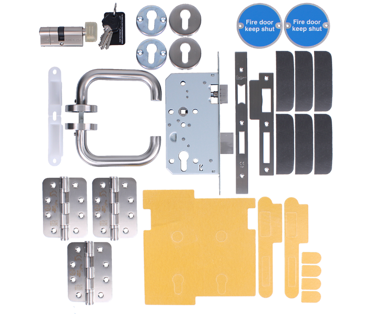 Fire Rated Door Pack Commercial DIN Sashlock Cylinder & Turn CFP1