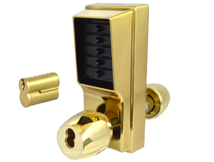 Series 1000 1041B Knob Operated Digital Lock With Key Override & Passage Set
