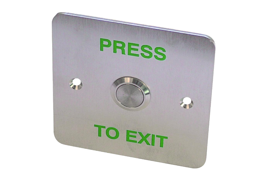 Press To Exit Stainless Steel Surface 1 Gang Button