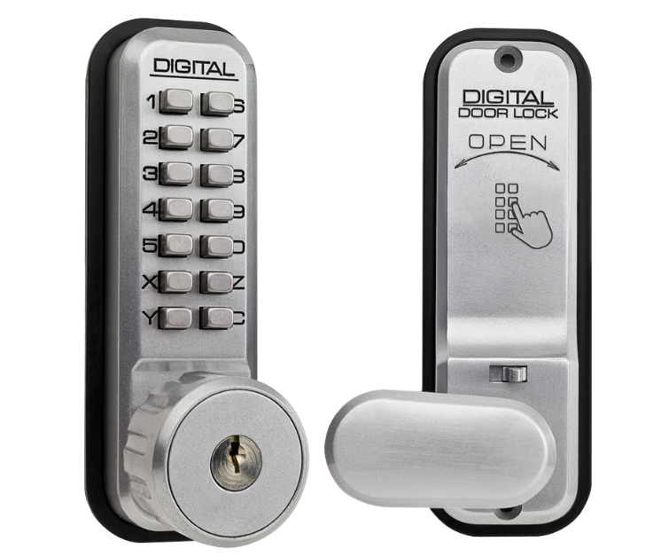 2435K Series Digital Lock With Key Override & Holdback