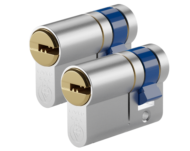 TS007 3* Half Euro Dimple Cylinder Keyed Alike Pair