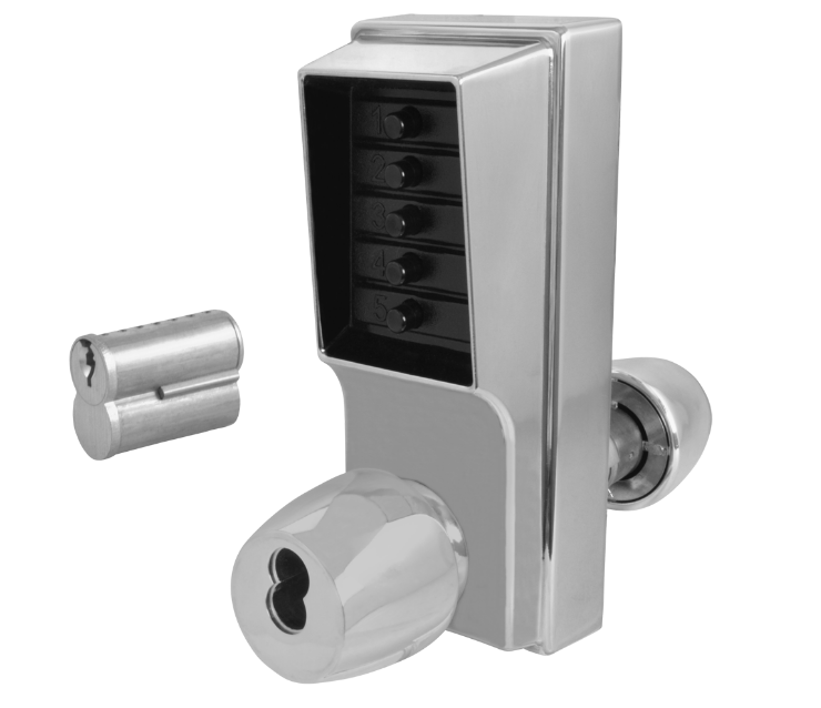 Series 1000 1041B Knob Operated Digital Lock With Key Override & Passage Set