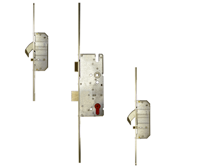 AV2 Auto Locking Lever Operated Latch & Deadbolt 20mm Square - 2 Hook