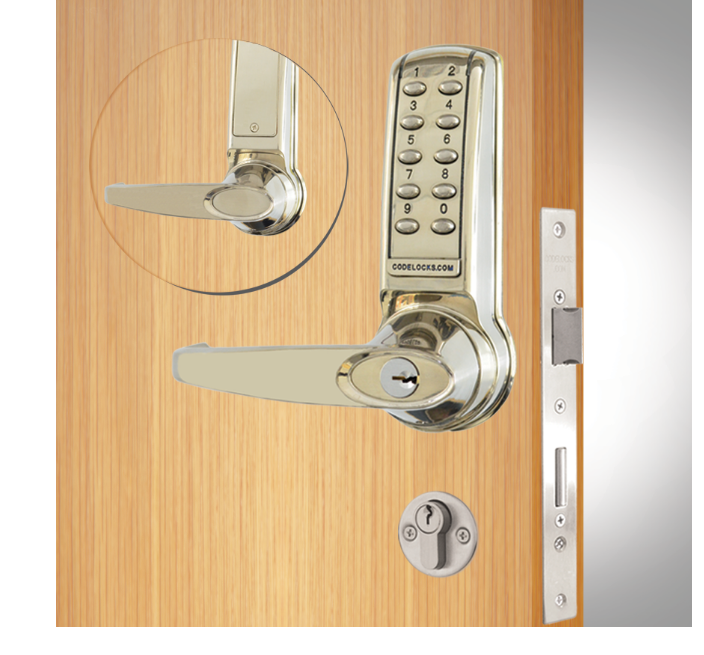 CL4020 Battery Operated Digital Lock Brushed Steel PVD