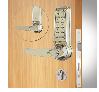 CL4020 Battery Operated Digital Lock Brushed Steel PVD