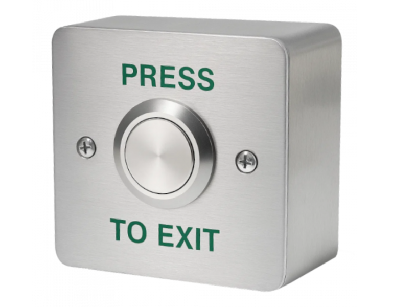 Press To Exit Stainless Steel Surface 1 Gang Large Button