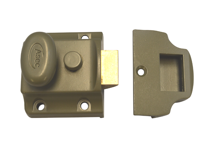 Traditional Non-Deadlocking Nightlatch  Green  Boxed