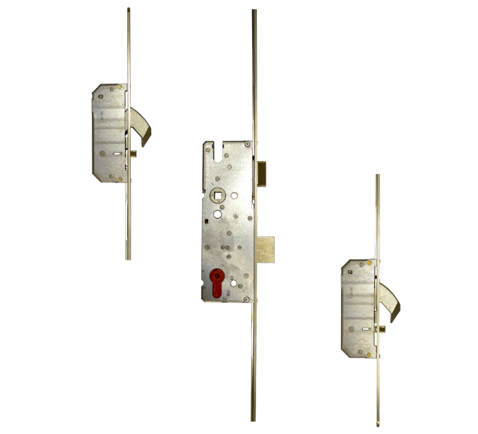 AV2 Auto Locking Lever Operated Latch & Deadbolt 20mm Square - 2 Hook