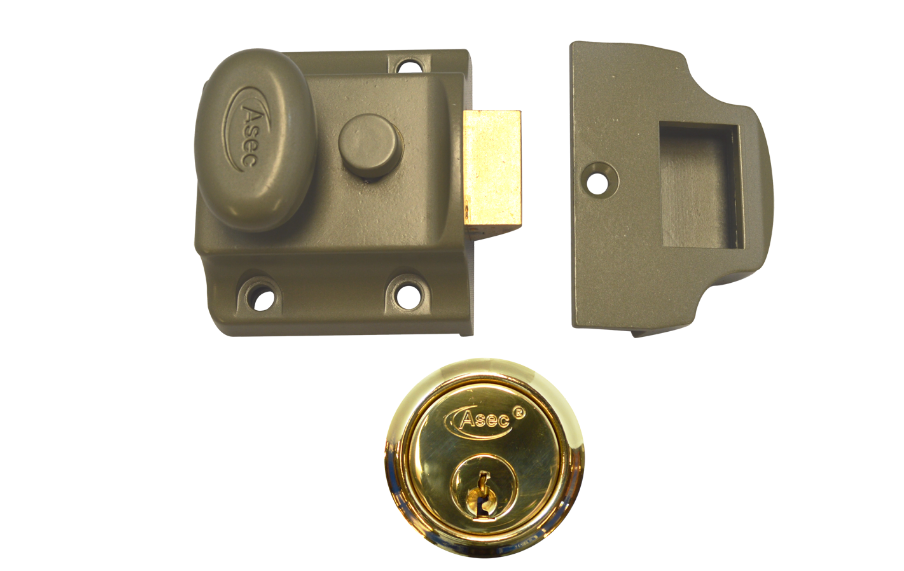 Traditional Non-Deadlocking Nightlatch  Green  Boxed