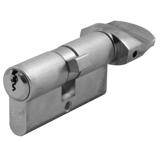 EPSnp KDZ Key & Turn Euro Cylinder Keyed To Differ  Nickel Plated