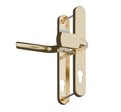Evo Sprung Lever/Moveable Pad Multipoint Door Handles 92mm & 62mm PZ 245mm Backplate 212mm Fixings