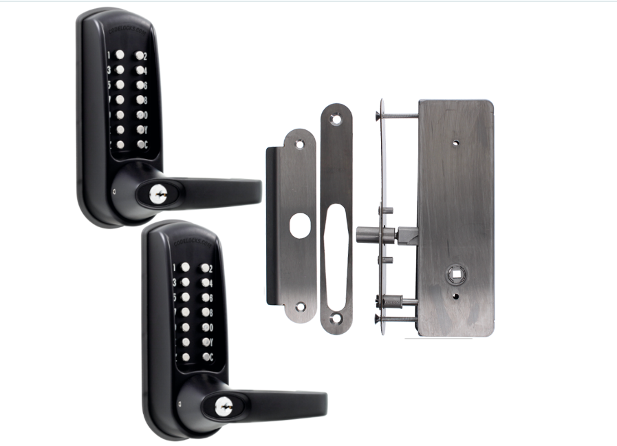 CL0630 Back To Back Digital Lock Black Marine Grade With XTD Gate Lock
