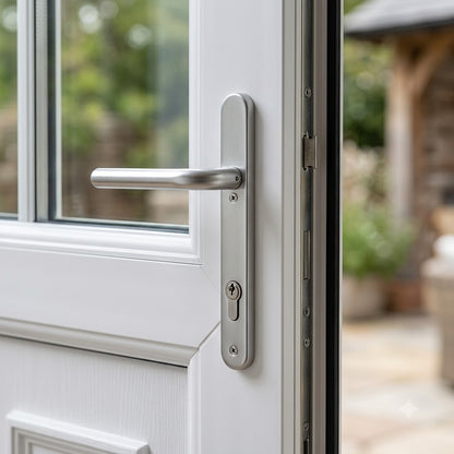 Windsor Lever Lever UPVC Multipoint Door Handles - 92mm PZ Sprung 122mm Screw Centres