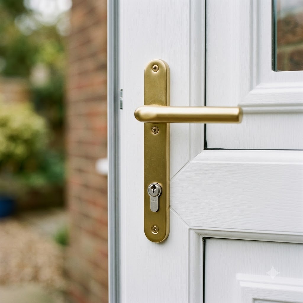 Windsor Lever Lever UPVC Multipoint Door Handles - 92mm PZ Sprung 122mm Screw Centres
