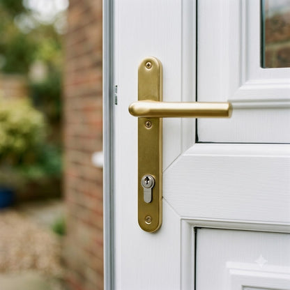 Windsor Lever Lever UPVC Multipoint Door Handles - 92mm PZ Sprung 122mm Screw Centres