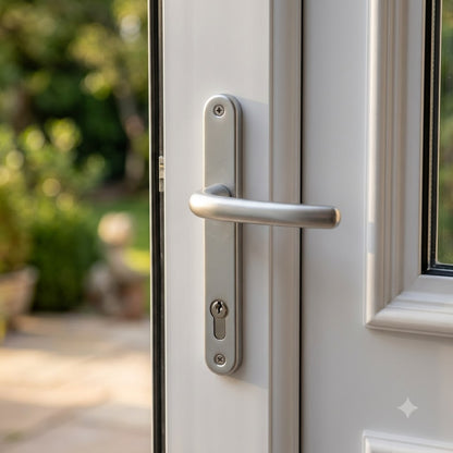 Windsor Lever Lever UPVC Multipoint Door Handles - 92mm PZ Sprung 122mm Screw Centres