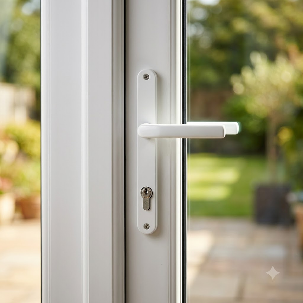 Windsor Lever Lever UPVC Multipoint Door Handles - 92mm PZ Sprung 122mm Screw Centres