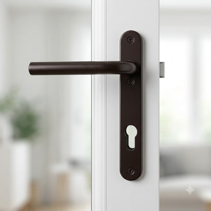 Windsor Lever Moveable Pad UPVC Multipoint Door Handles - 92mm PZ Sprung 122mm Screw Centres