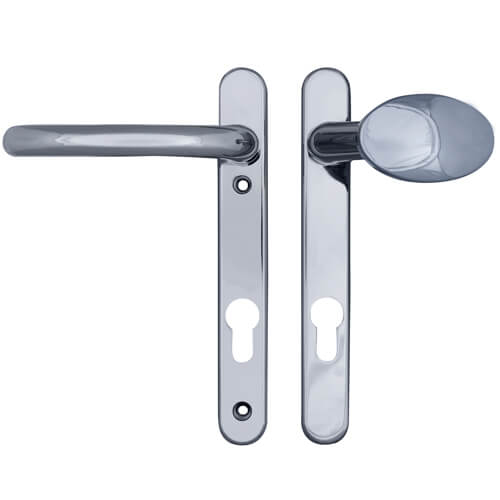 Windsor Lever Moveable Pad UPVC Multipoint Door Handles - 92mm PZ Sprung 122mm Screw Centres