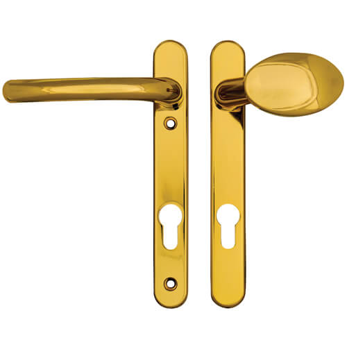 Windsor Lever Moveable Pad UPVC Multipoint Door Handles - 92mm PZ Sprung 122mm Screw Centres
