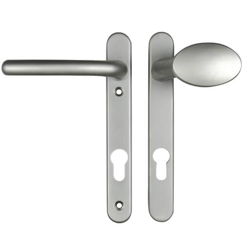 Windsor Lever Moveable Pad UPVC Multipoint Door Handles - 92mm PZ Sprung 122mm Screw Centres