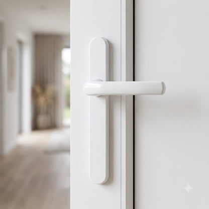 Windsor Lever Moveable Pad UPVC Multipoint Door Handles - 92mm PZ Sprung 122mm Screw Centres