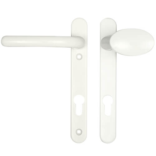 Windsor Lever Moveable Pad UPVC Multipoint Door Handles - 92mm PZ Sprung 122mm Screw Centres