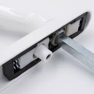 Windsor Lever Moveable Pad UPVC Multipoint Door Handles - 92mm PZ Sprung 122mm Screw Centres
