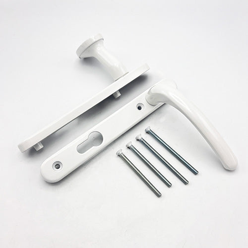 Windsor Lever Moveable Pad UPVC Multipoint Door Handles - 92mm PZ Sprung 122mm Screw Centres