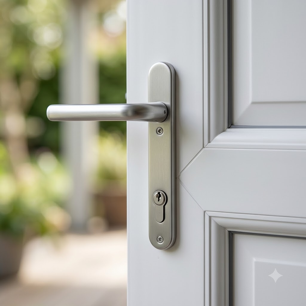 Windsor Blank Lever Lever UPVC Multipoint Door Handles - 92mm PZ Sprung 122mm Screw Centres