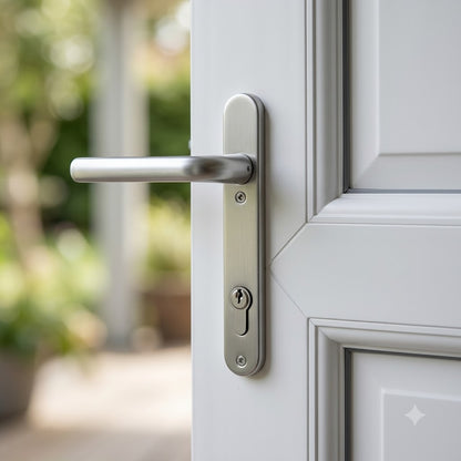 Windsor Blank Lever Lever UPVC Multipoint Door Handles - 92mm PZ Sprung 122mm Screw Centres