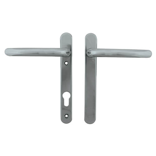 Windsor Blank Lever Lever UPVC Multipoint Door Handles - 92mm PZ Sprung 122mm Screw Centres
