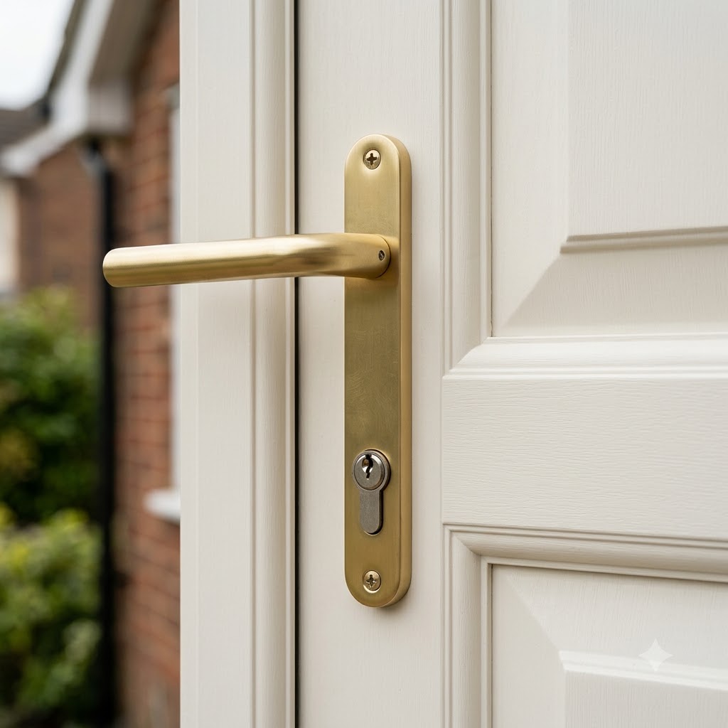 Windsor Blank Lever Lever UPVC Multipoint Door Handles - 92mm PZ Sprung 122mm Screw Centres