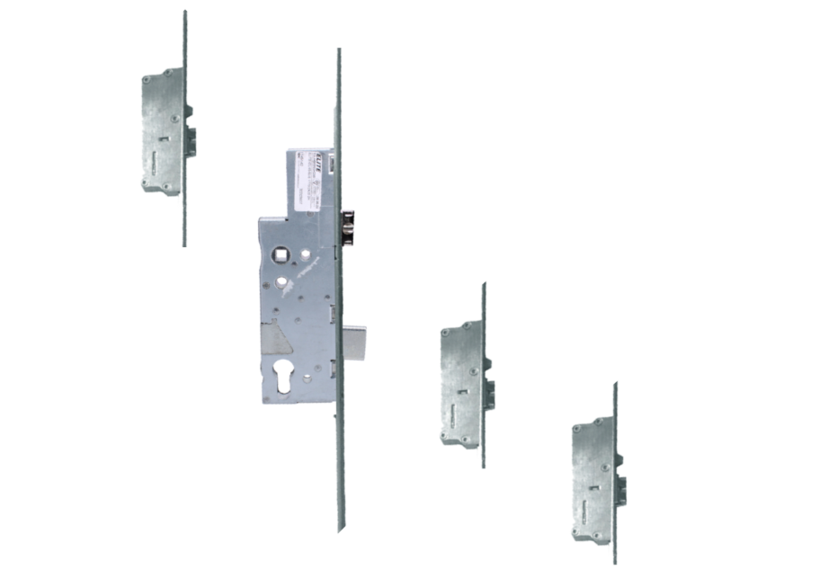 Heritage Key Wind Locking Lever Operated Latch & Deadbolt Single Spindle 20mm Faceplate - 3 Deadlocking Latch Bolts