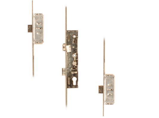 Lever Operated Latch & Deadbolt Single Spindle - 2 Dead Bolt