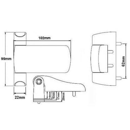 Anchorage Heavy Duty 3D Flag Hinge for UPVC Doors