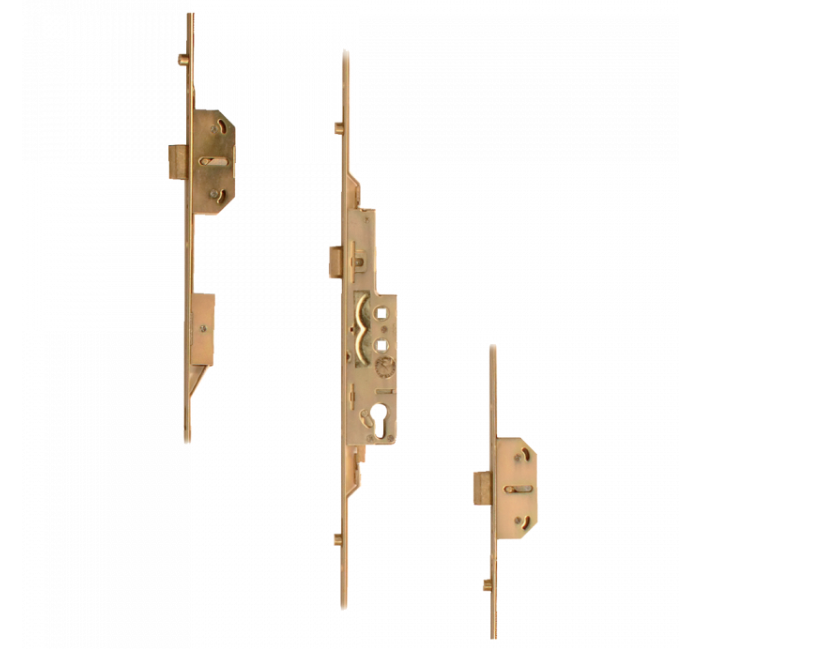 Lever Operated Latch & Deadbolt Twin Spindle - 2 Dead Bolt 4 Roller