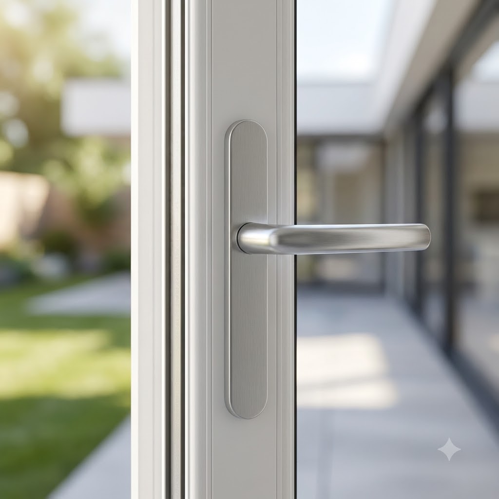Balmoral Lever Moveable Pad UPVC Multipoint Door Handles - 92mm/62mm PZ Sprung 212mm Screw Centres