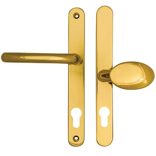 Balmoral Lever Moveable Pad UPVC Multipoint Door Handles - 92mm/62mm PZ Sprung 212mm Screw Centres