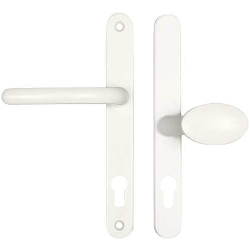 Balmoral Lever Moveable Pad UPVC Multipoint Door Handles - 92mm/62mm PZ Sprung 212mm Screw Centres