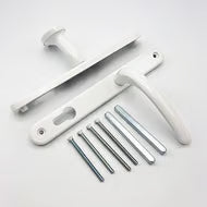 Balmoral Lever Moveable Pad UPVC Multipoint Door Handles - 92mm/62mm PZ Sprung 212mm Screw Centres