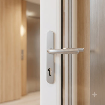 Balmoral Lever Moveable Pad UPVC Multipoint Door Handles - with Snib 92mm/62mm Sprung 212mm Screw Centres